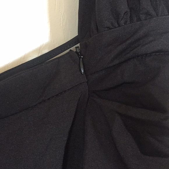 Asymmetrical Plunge Black Mini Dress New Years Eve - Picture 8 of 8